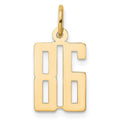 14k Small Elongated Number 86 Charm