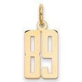 14k Small Elongated Number 89 Charm