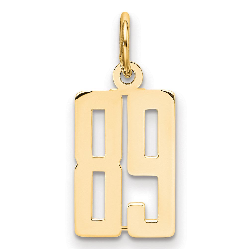 14k Small Elongated Number 89 Charm