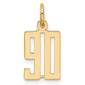 14k Small Elongated Number 90 Charm