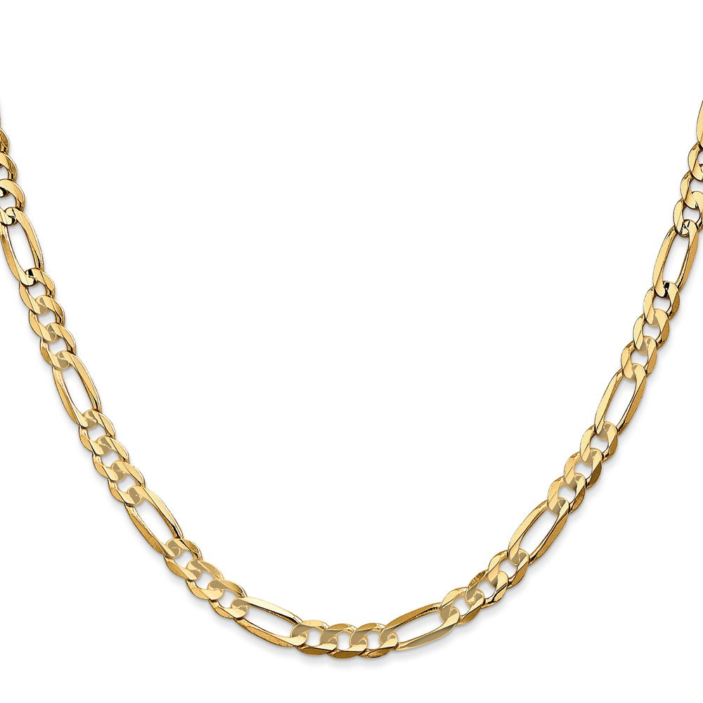 14k 4.5mm Concave Open Figaro Chain