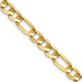 14k 6mm Concave Open Figaro Chain