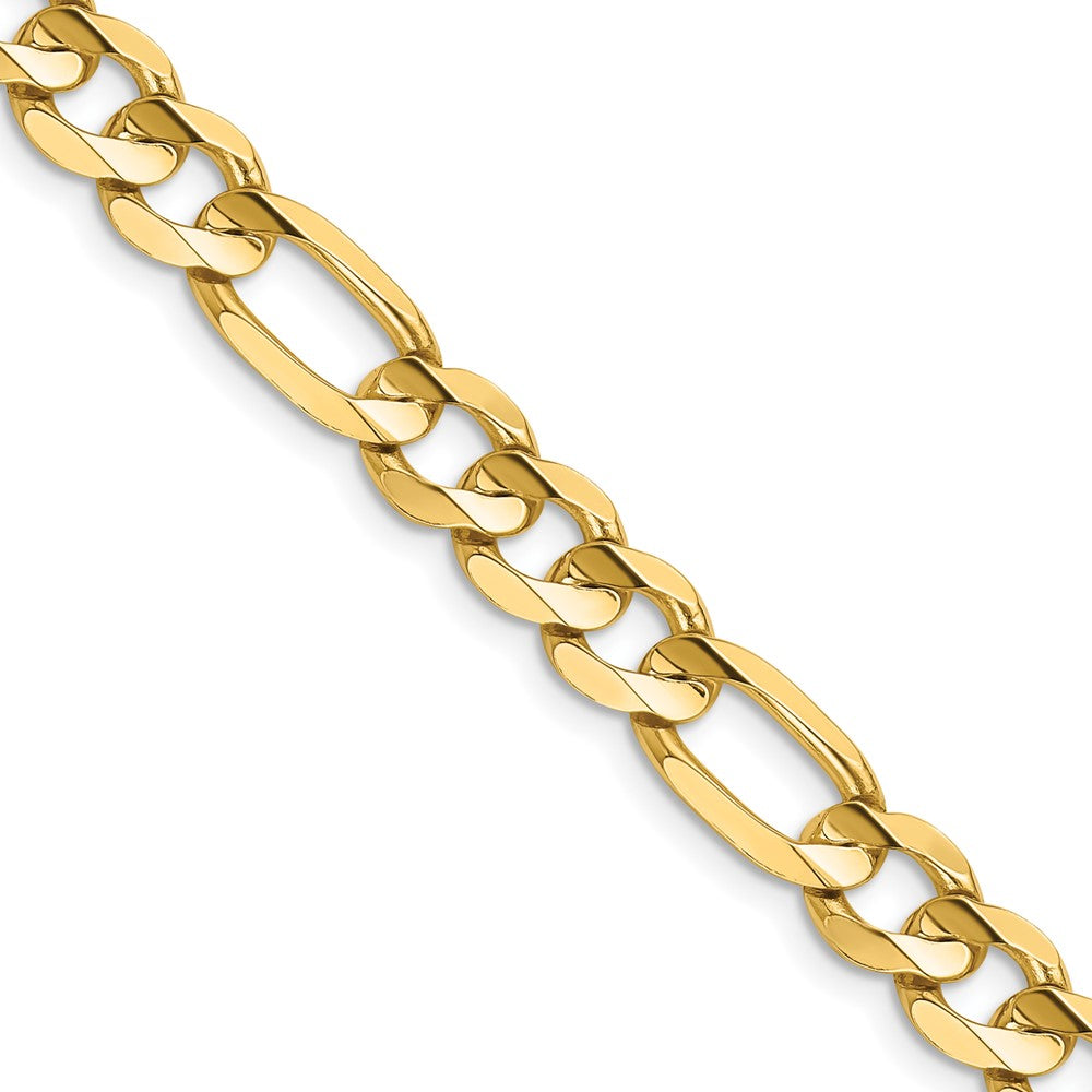 14k 7.5mm Concave Open Figaro Chain