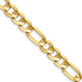 14k 8.75mm Concave Open Figaro Chain