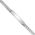 14k WG Flat Curb Link ID Bracelet