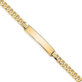 14k Flat Curb Link ID Bracelet