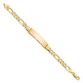 14k Flat Figaro Link ID Bracelet