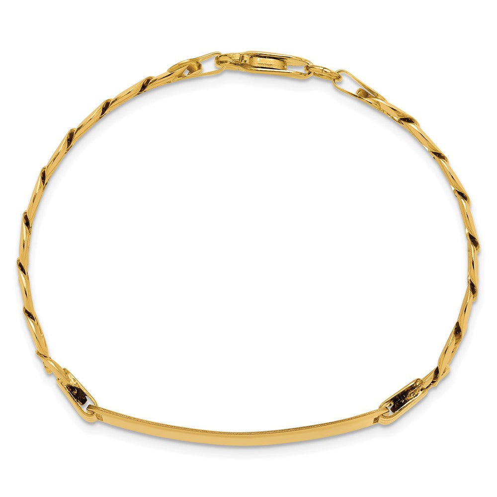 14k Curb Link ID Bracelet