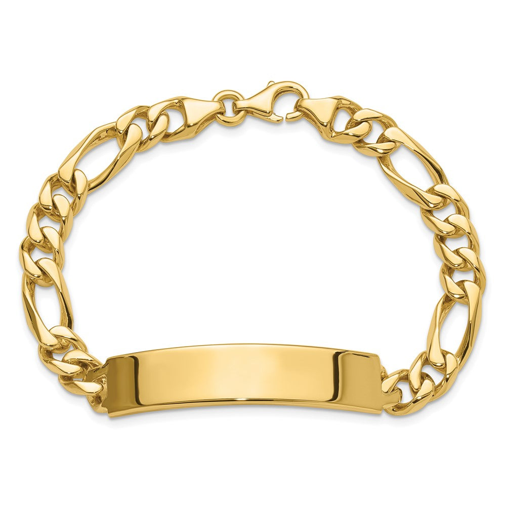 14k Hand-polished Figaro ID Bracelet
