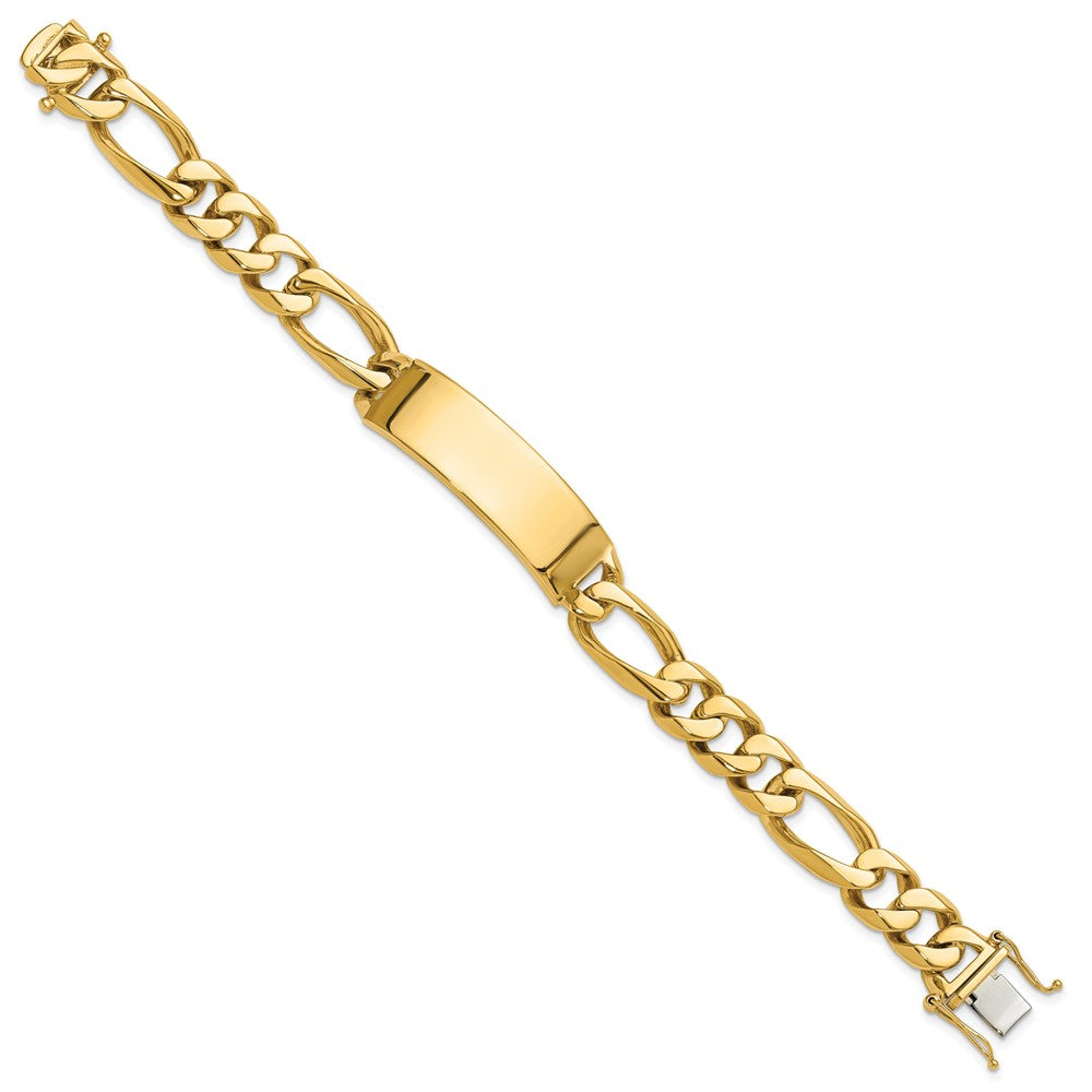 14k Hand-polished Figaro Link ID Bracelet