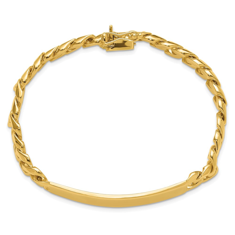 14k Hand-polished Curb Link ID Bracelet