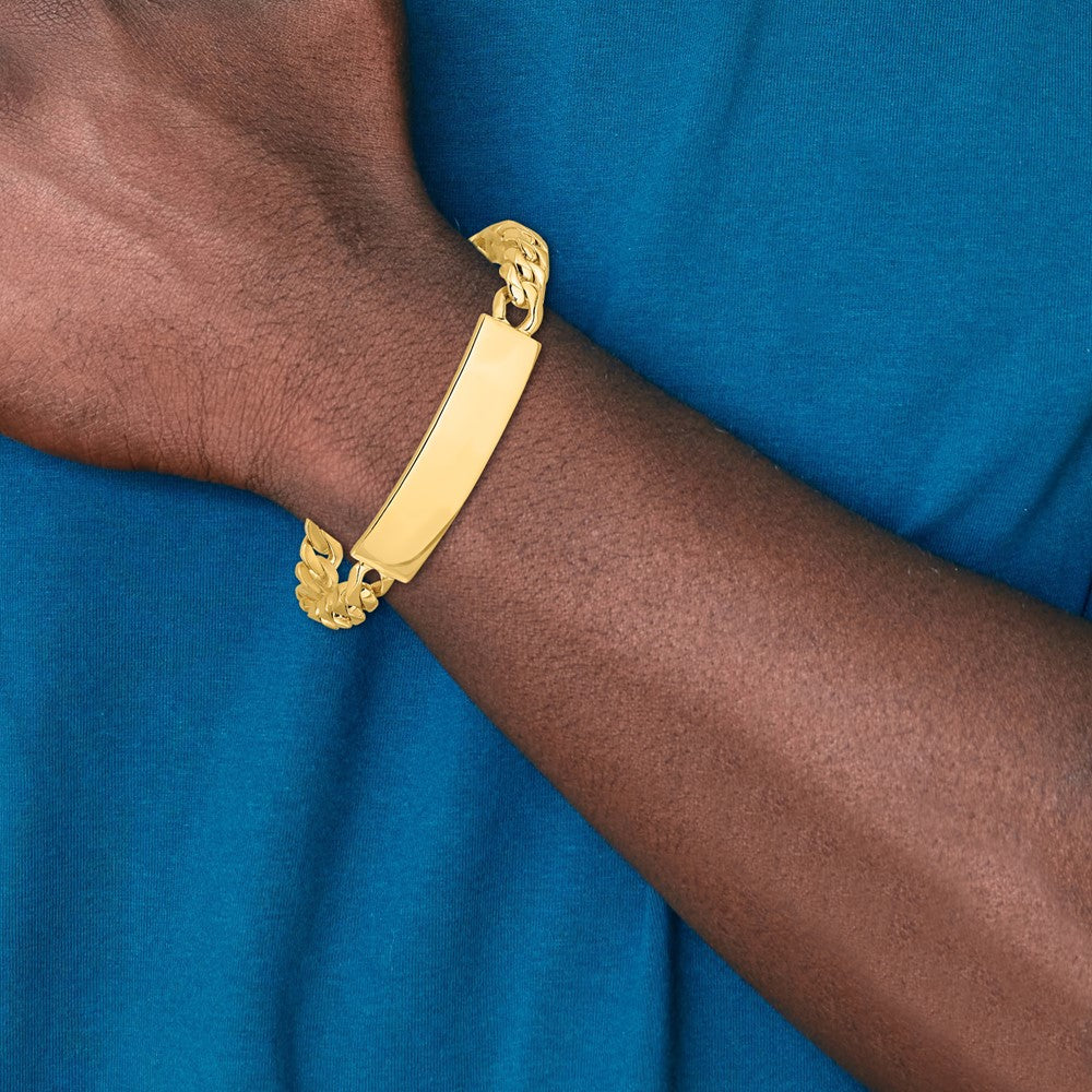 14k Hand-polished Curb Link ID Bracelet