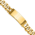 14k Hand-polished Heavy Curb Link ID Bracelet