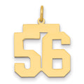14k Medium Polished Number 56 Charm