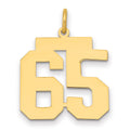 14k Medium Polished Number 65 Charm
