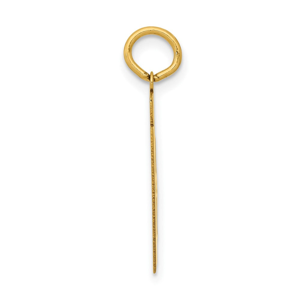 14k Medium Polished Number 81 Charm