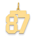14k Medium Polished Number 87 Charm