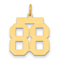 14k Medium Polished Number 88 Charm