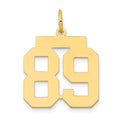 14k Medium Polished Number 89 Charm