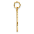 14k Large Brushed Diamond-cut Number 9 Charm