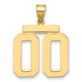 10k Large Polished Number 00 Charm