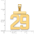 14k Large Polished Number 29 Charm