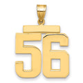 14k Large Polished Number 56 Charm