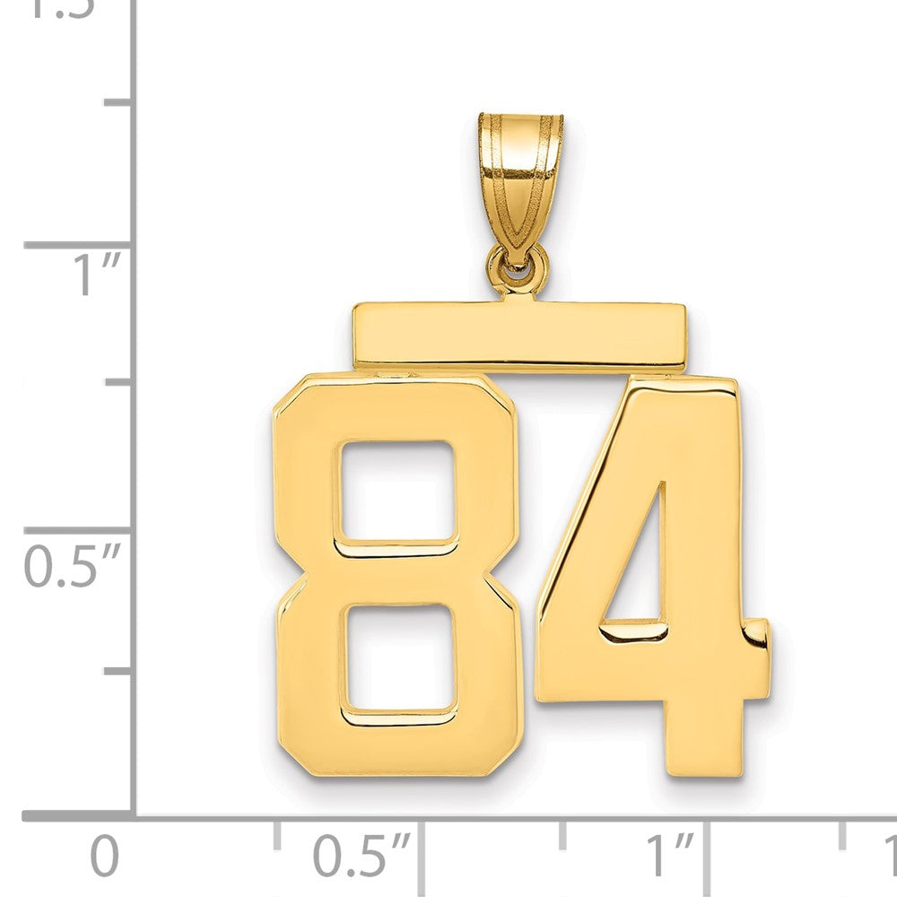 10k Large Polished Number 84 Charm