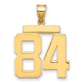 10k Large Polished Number 84 Charm