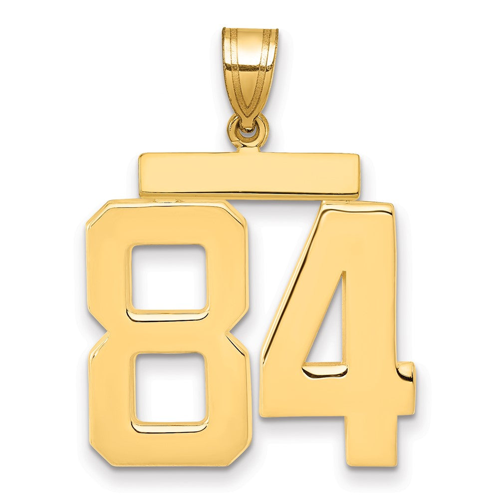 10k Large Polished Number 84 Charm