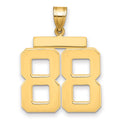 14k Large Polished Number 88 Charm