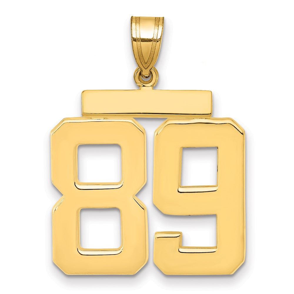 14k Large Polished Number 89 Charm