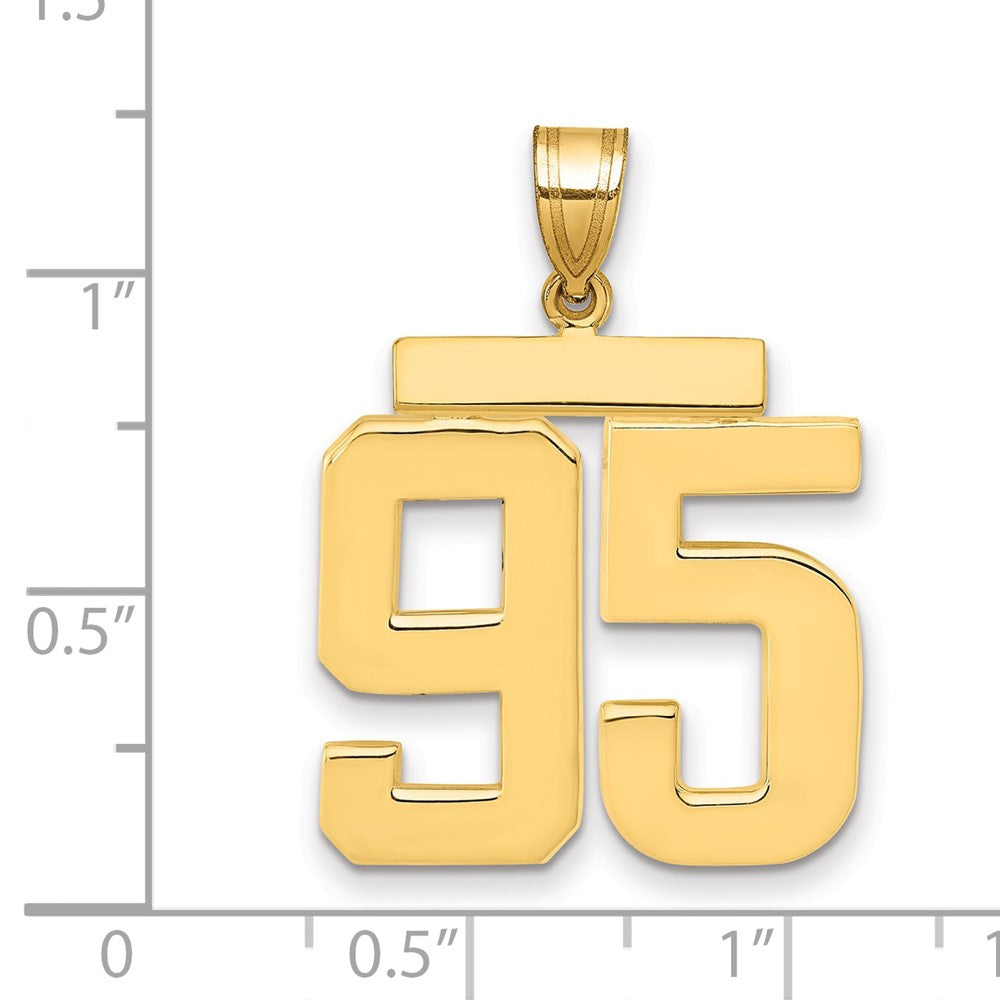 14k Large Polished Number 95 Charm