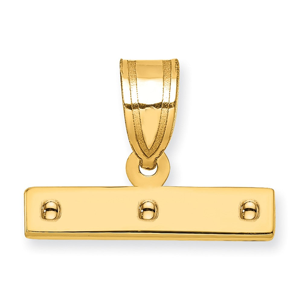 14k Casted Large Polished Top Pendant