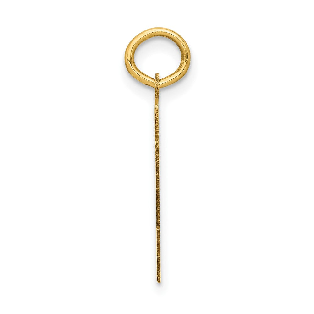 14k Small Polished Number 74 Charm