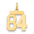 14k Small Polished Number 84 Charm