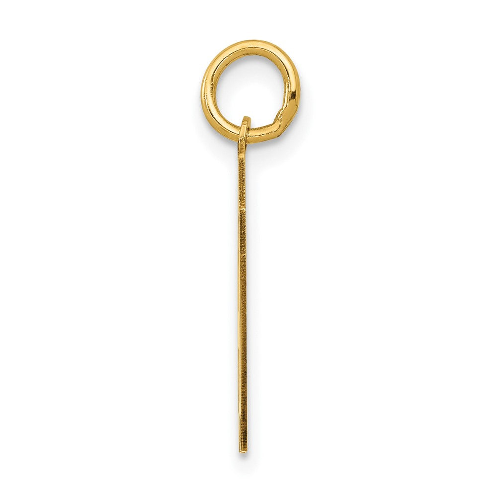 14k Small Polished Number 87 Charm