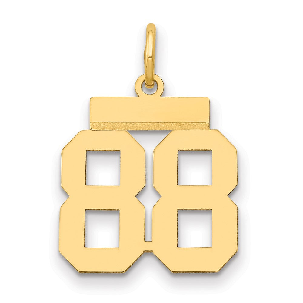 14k Small Polished Number 88 Charm