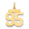 14k Small Polished Number 95 Charm
