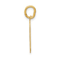 14k Medium Satin Number 0 Charm