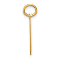 14k Medium Satin Number 9 Charm