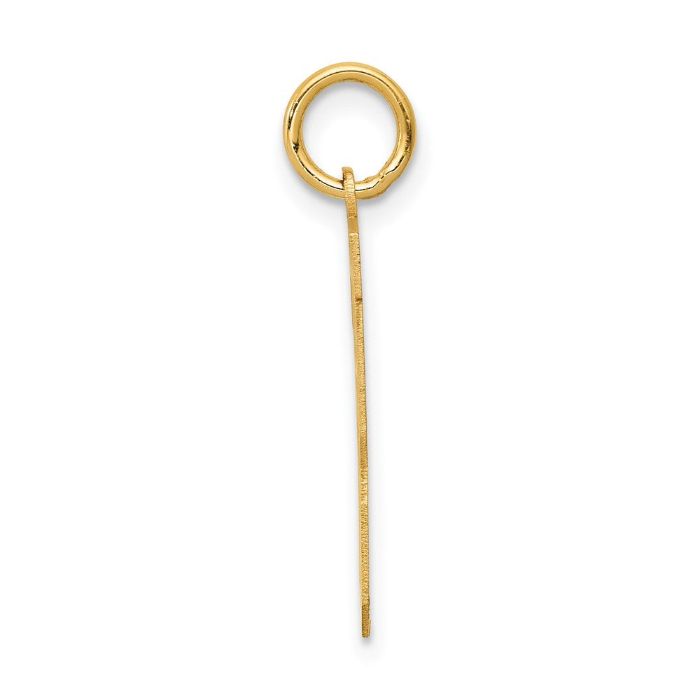 10k Medium Satin Number 13 Charm