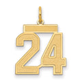 10k Medium Satin Number 24 Charm