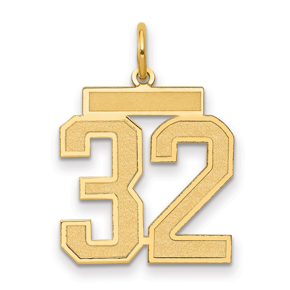 10k Medium Satin Number 32 Charm