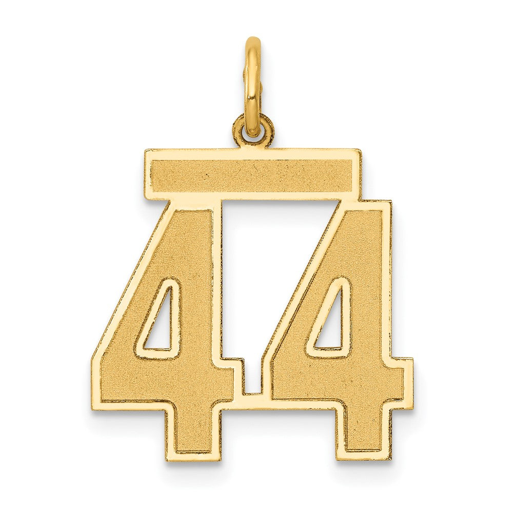 10k Medium Satin Number 44 Charm
