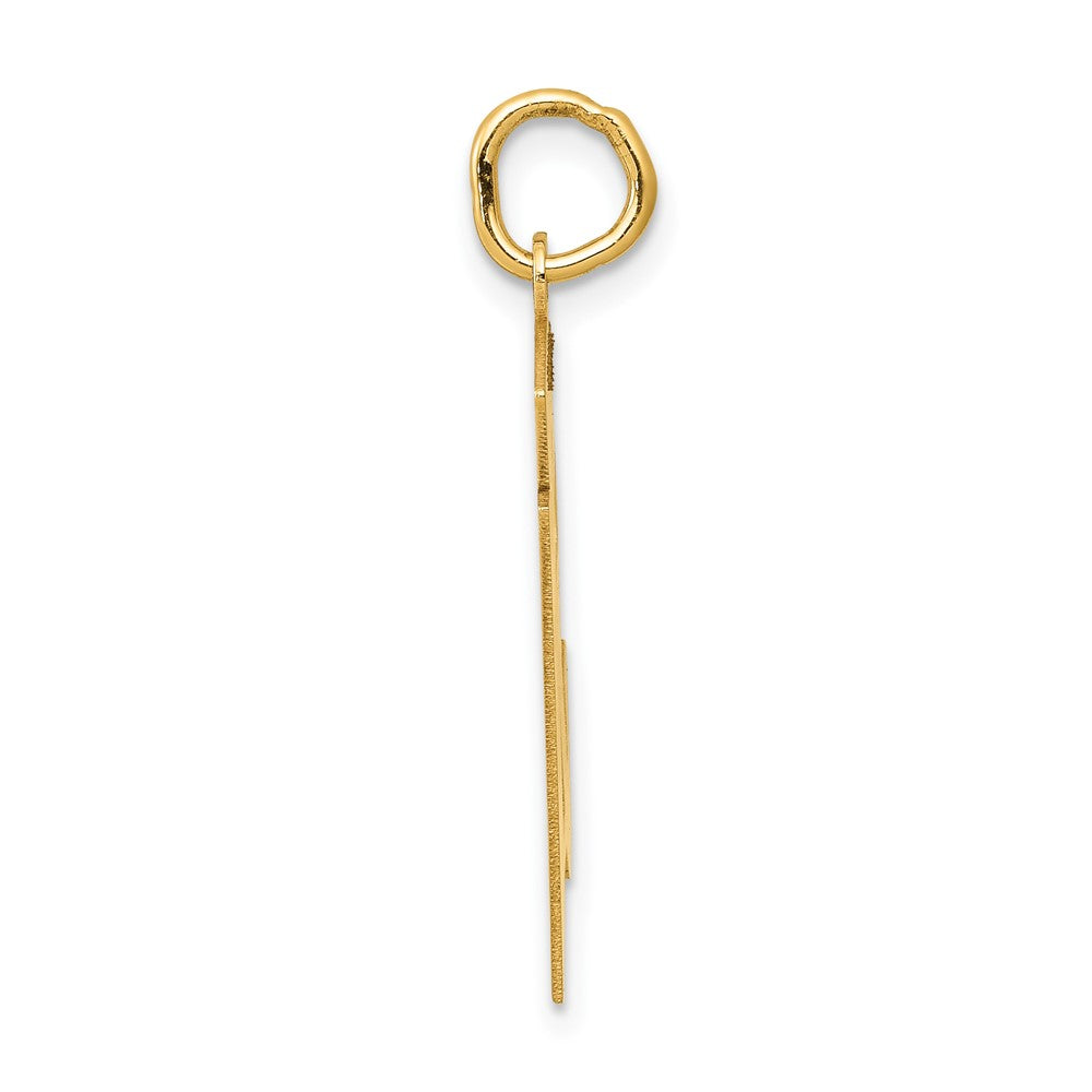 14k Medium Satin Number 51 Charm