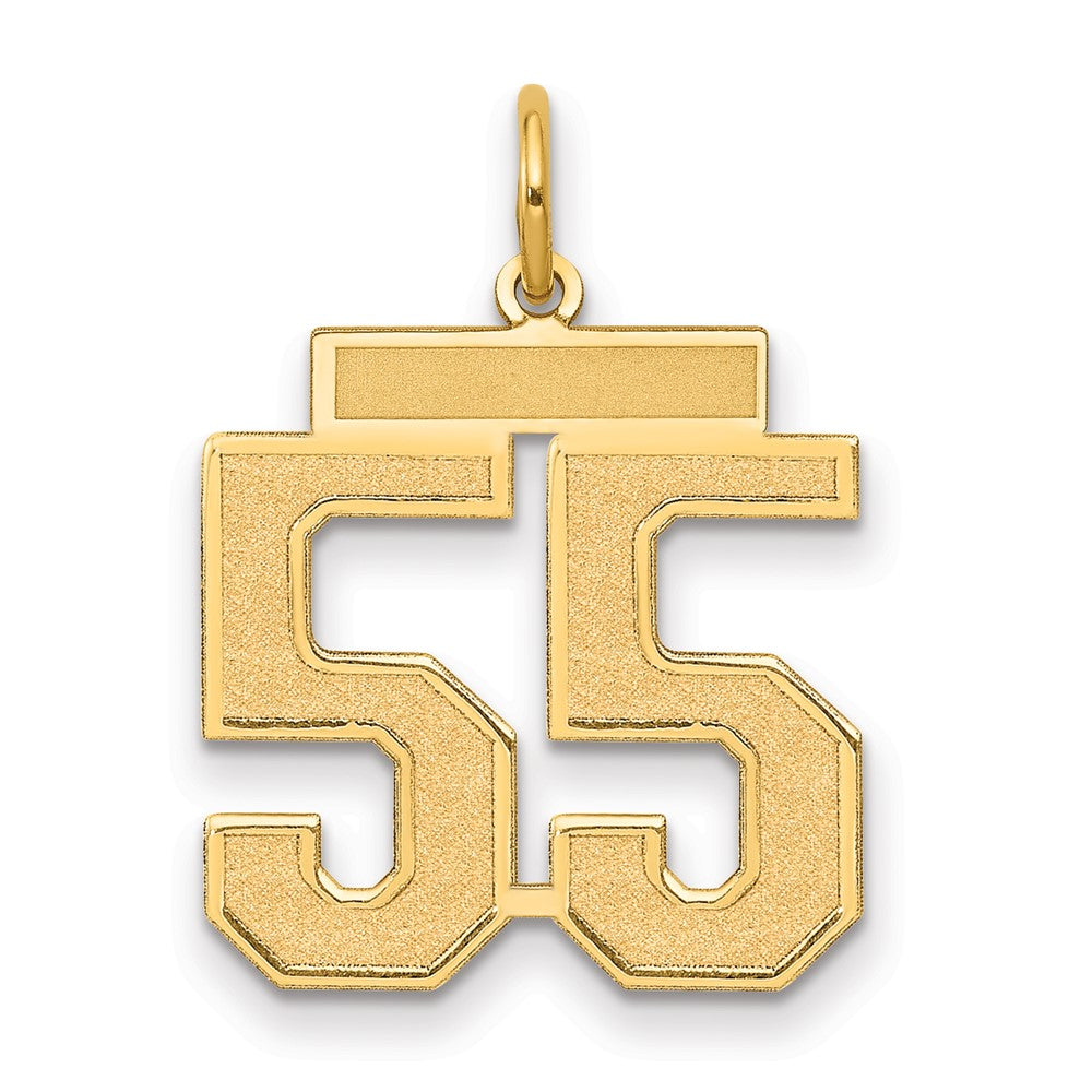 10k Medium Satin Number 55 Charm
