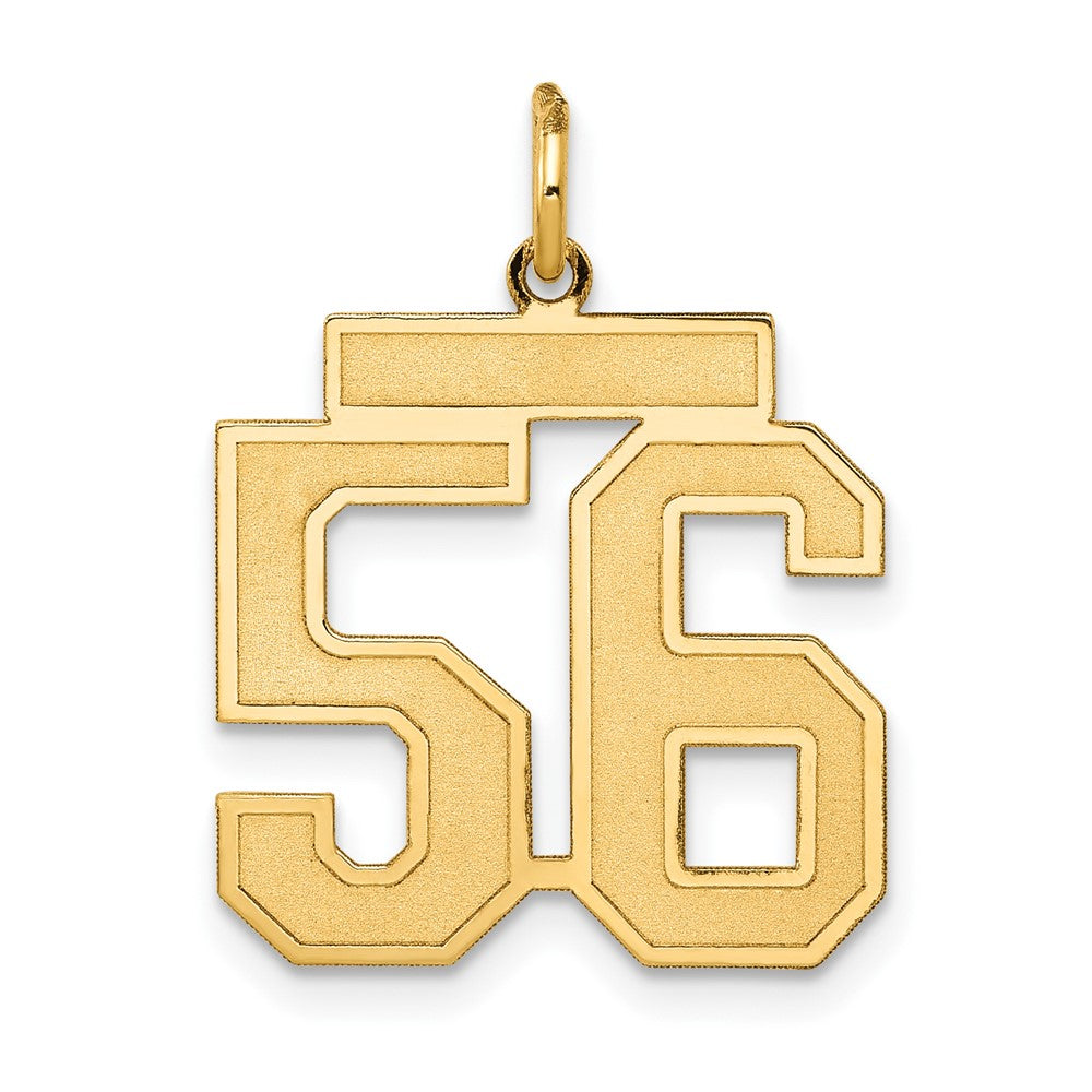 10k Medium Satin Number 56 Charm