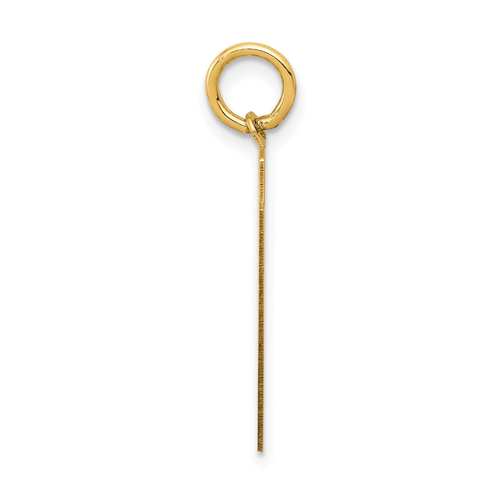 14k Medium Satin Number 91 Charm