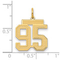 14k Medium Satin Number 95 Charm